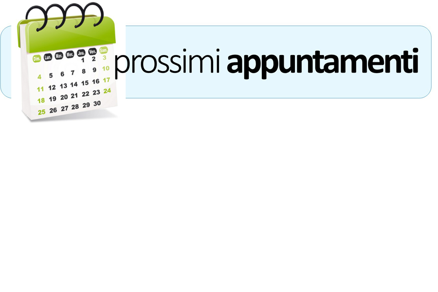 Riepilogo degli appuntamenti associativi dall’8 giugno al 25 giugno 2018