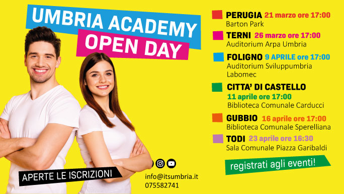 Le opportunità di Its Umbria Academy dopo il diploma: al via gli open day