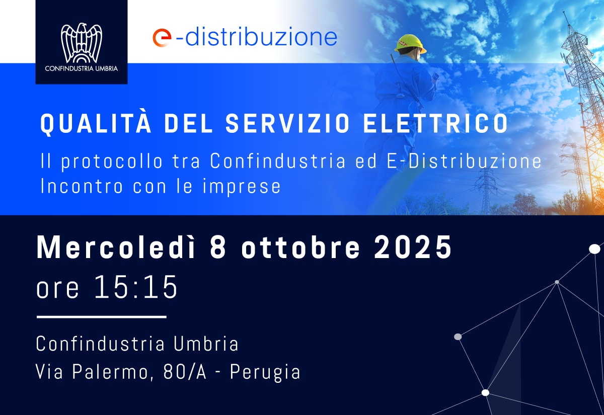 Qualità del Servizio Elettrico – Il protocollo tra Confindustria ed E-Distribuzione – Incontro con le imprese